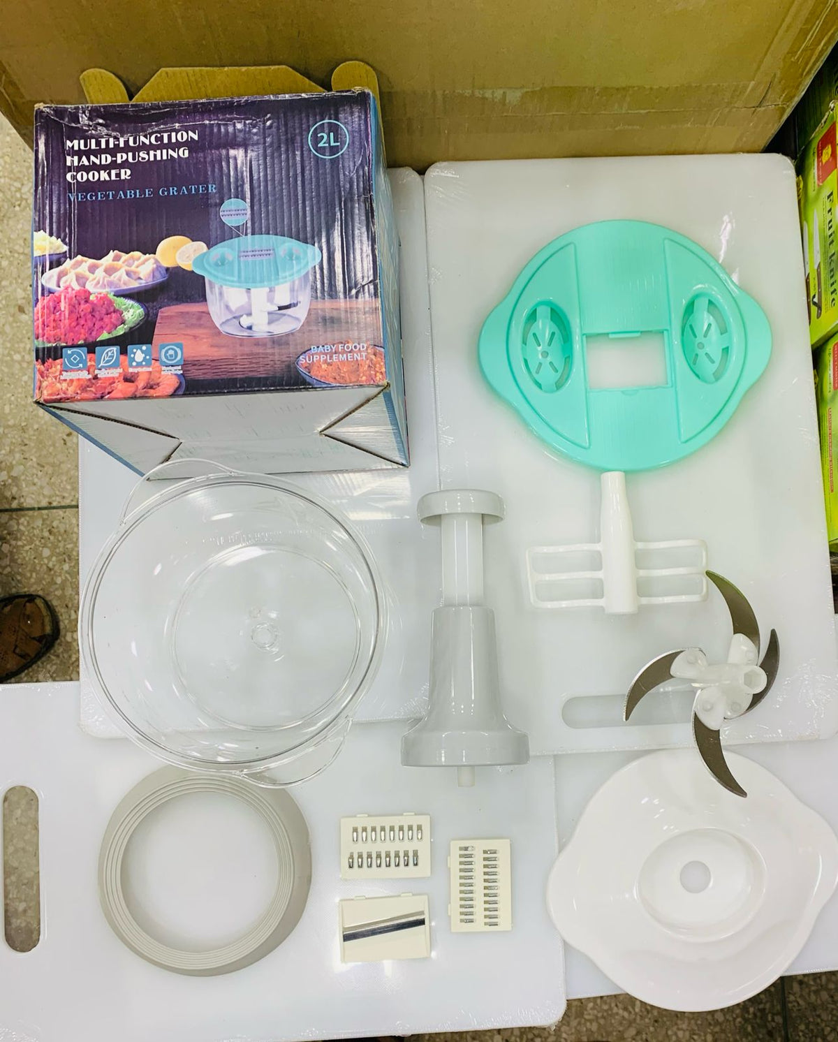Manual Push Vegetable & Food Chopper – Quick & Easy Food Prep