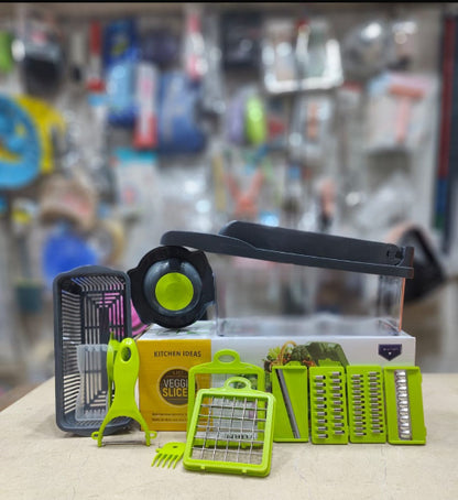 16-in-1 Multifunctional Vegetable Chopper, Slicer & Cutter – All-in-One Kitchen Cutter & Dicer.