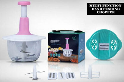 Manual Push Vegetable & Food Chopper – Quick & Easy Food Prep