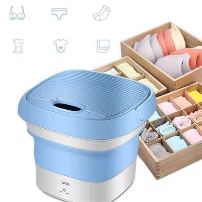 Portable Folding Washing Machine – Compact Semi-Automatic Mini Washer
