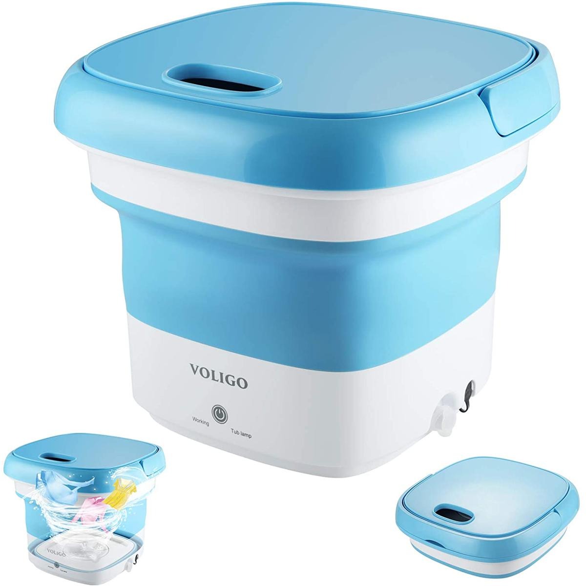 Portable Folding Washing Machine – Compact Semi-Automatic Mini Washer