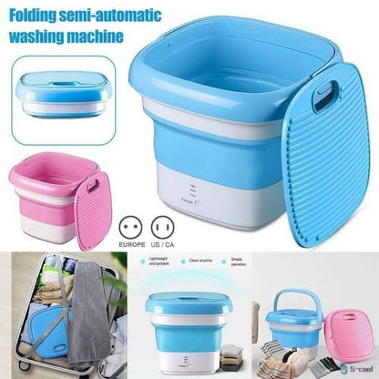 Portable Folding Washing Machine – Compact Semi-Automatic Mini Washer