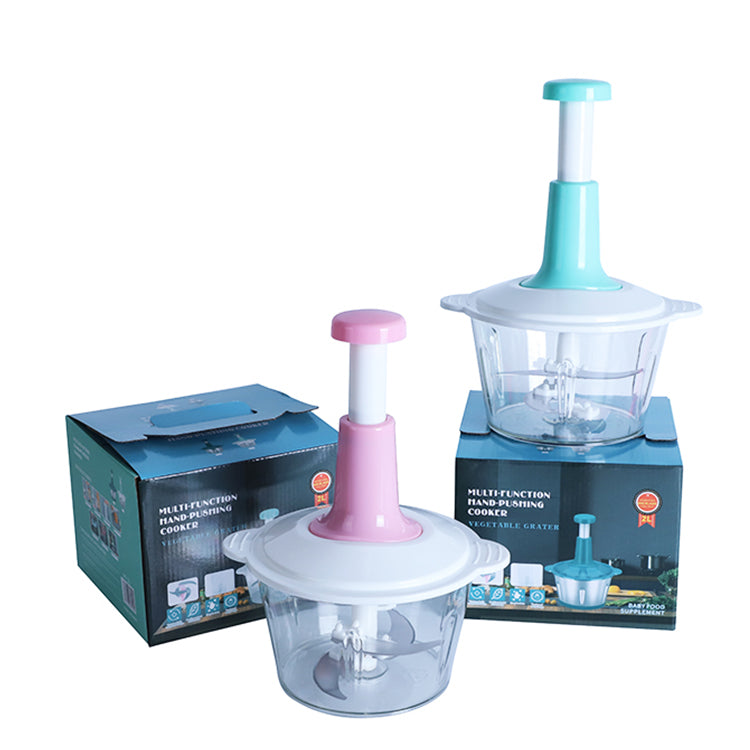 Manual Push Vegetable & Food Chopper – Quick & Easy Food Prep