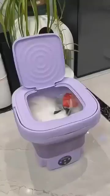 Portable Folding Washing Machine – Compact Semi-Automatic Mini Washer